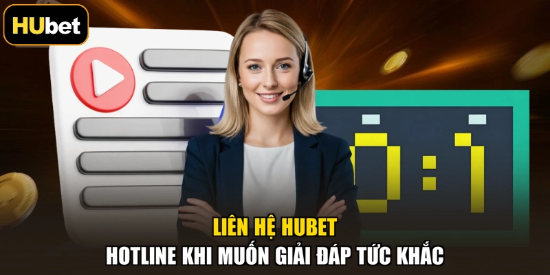 Liên hệ HUBET hotline khi muốn giải đáp tức khắc